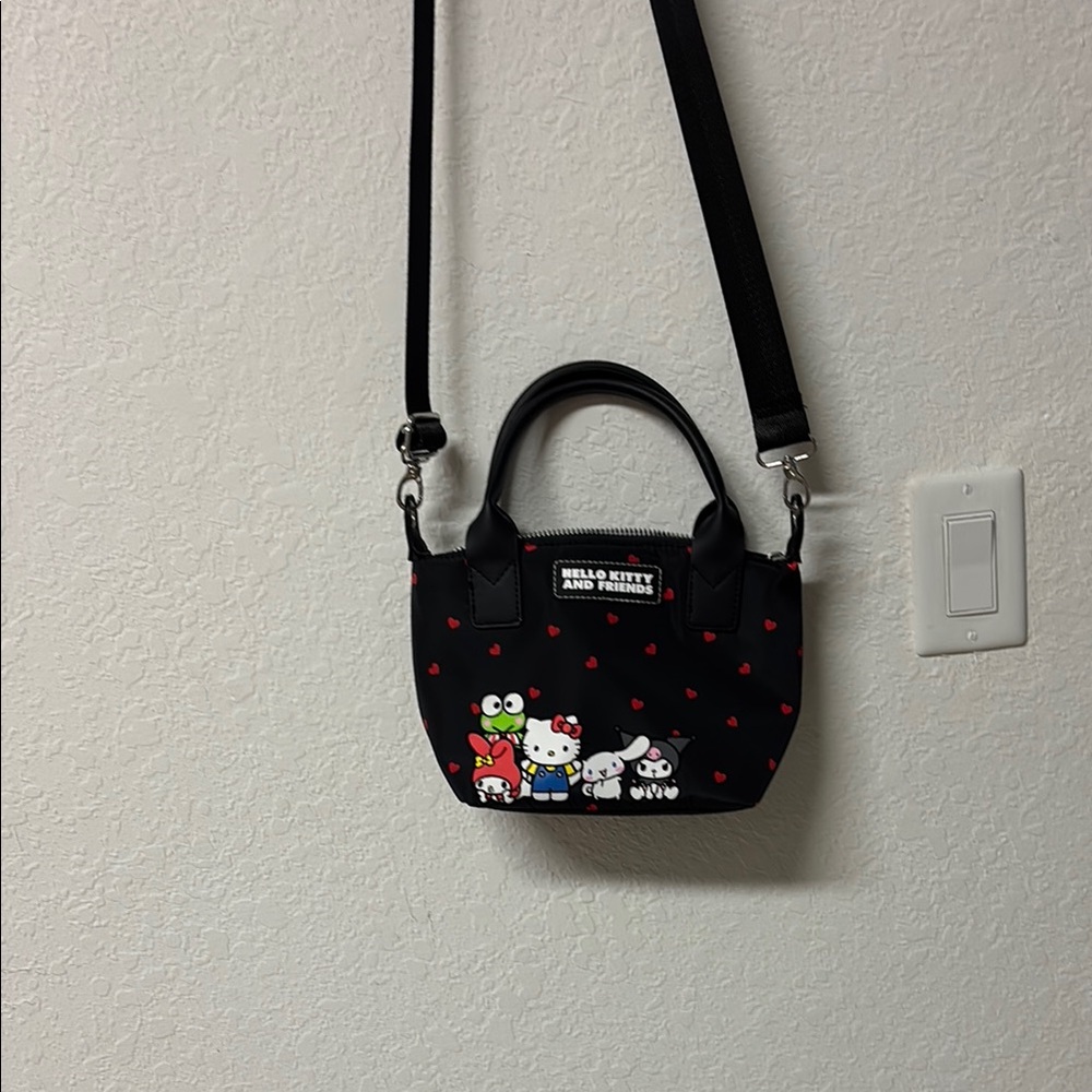 Hello Kitty Black Mini Bag with Red Accents